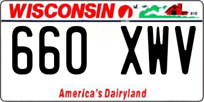 WI license plate 660XWV