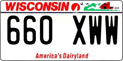 WI license plate 660XWW