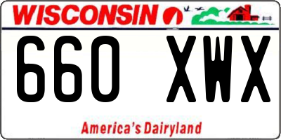 WI license plate 660XWX