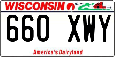 WI license plate 660XWY