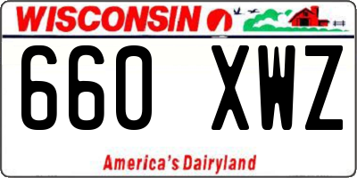 WI license plate 660XWZ