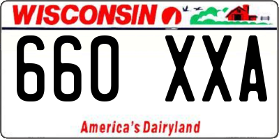WI license plate 660XXA