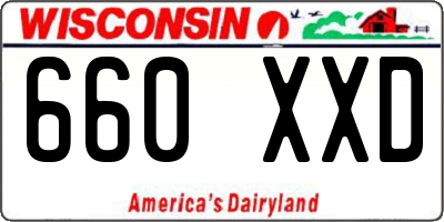 WI license plate 660XXD