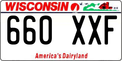 WI license plate 660XXF
