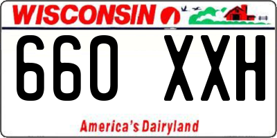 WI license plate 660XXH