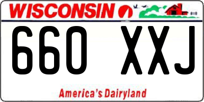 WI license plate 660XXJ