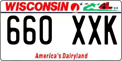 WI license plate 660XXK