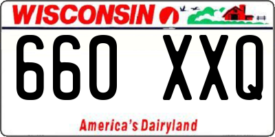WI license plate 660XXQ