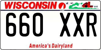 WI license plate 660XXR