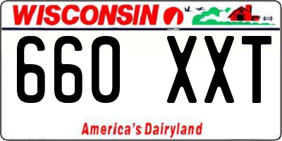 WI license plate 660XXT