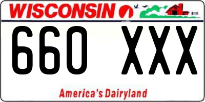WI license plate 660XXX
