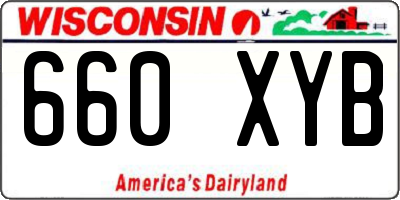 WI license plate 660XYB