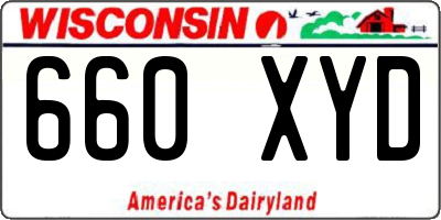 WI license plate 660XYD