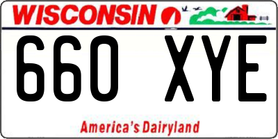 WI license plate 660XYE