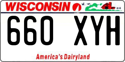 WI license plate 660XYH