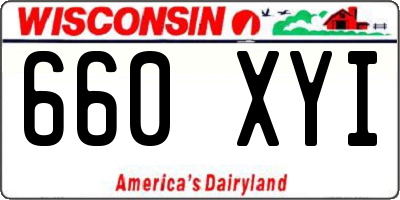 WI license plate 660XYI