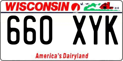 WI license plate 660XYK