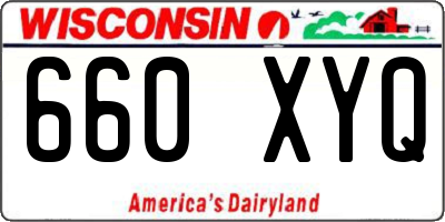 WI license plate 660XYQ