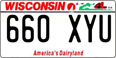 WI license plate 660XYU