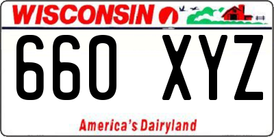 WI license plate 660XYZ