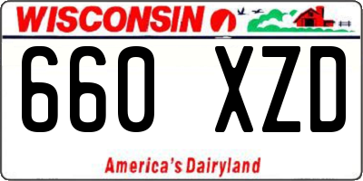 WI license plate 660XZD