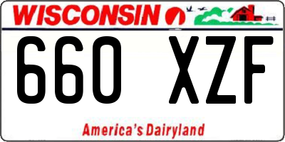 WI license plate 660XZF