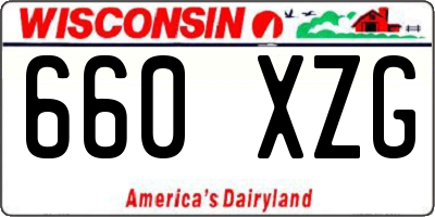 WI license plate 660XZG