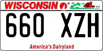 WI license plate 660XZH
