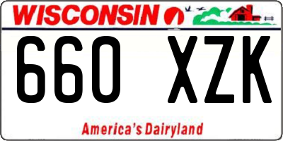 WI license plate 660XZK
