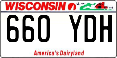 WI license plate 660YDH