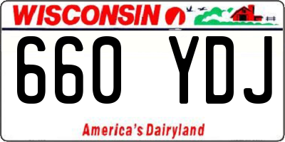 WI license plate 660YDJ