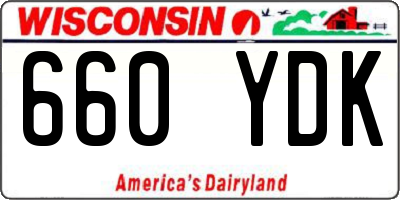 WI license plate 660YDK