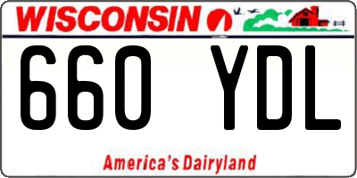 WI license plate 660YDL