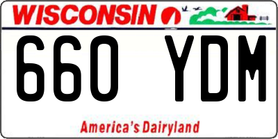 WI license plate 660YDM