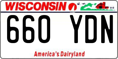 WI license plate 660YDN