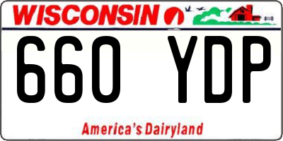 WI license plate 660YDP
