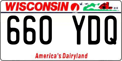 WI license plate 660YDQ