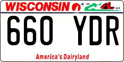 WI license plate 660YDR