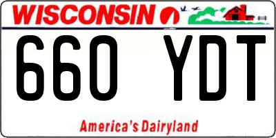 WI license plate 660YDT
