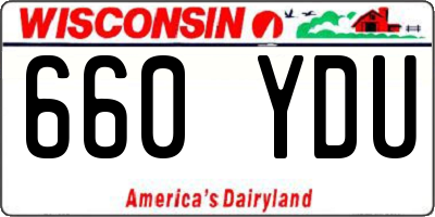 WI license plate 660YDU