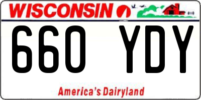 WI license plate 660YDY