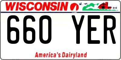 WI license plate 660YER