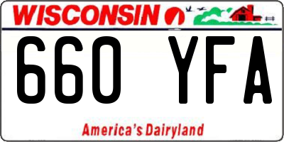 WI license plate 660YFA