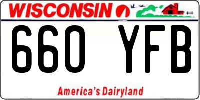 WI license plate 660YFB