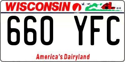 WI license plate 660YFC