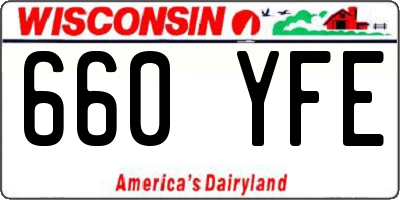 WI license plate 660YFE
