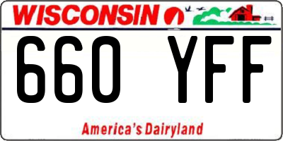 WI license plate 660YFF