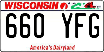 WI license plate 660YFG