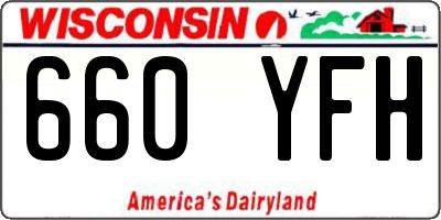 WI license plate 660YFH