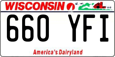 WI license plate 660YFI